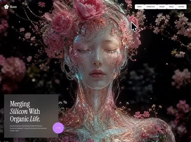 Luxury brand website design example
