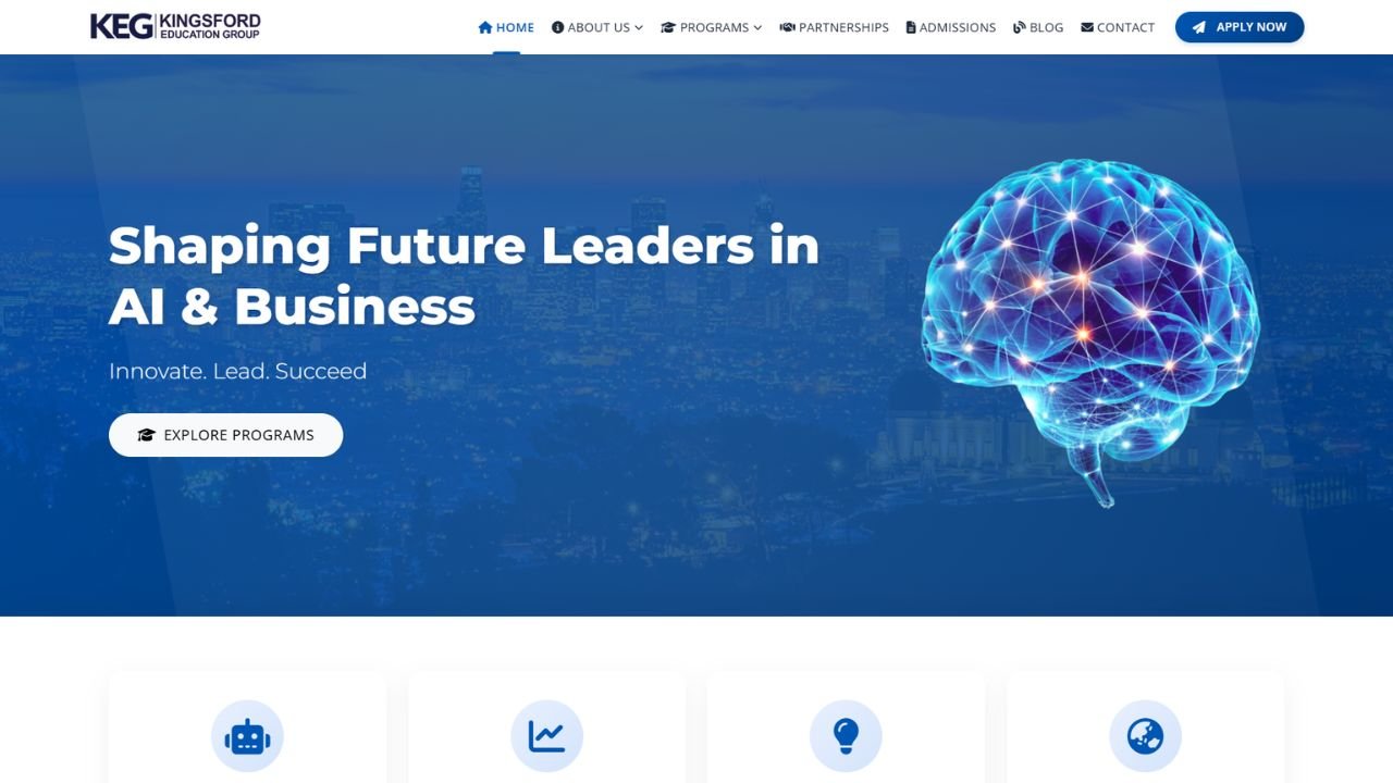 Kingsford Education Group website by Webigency