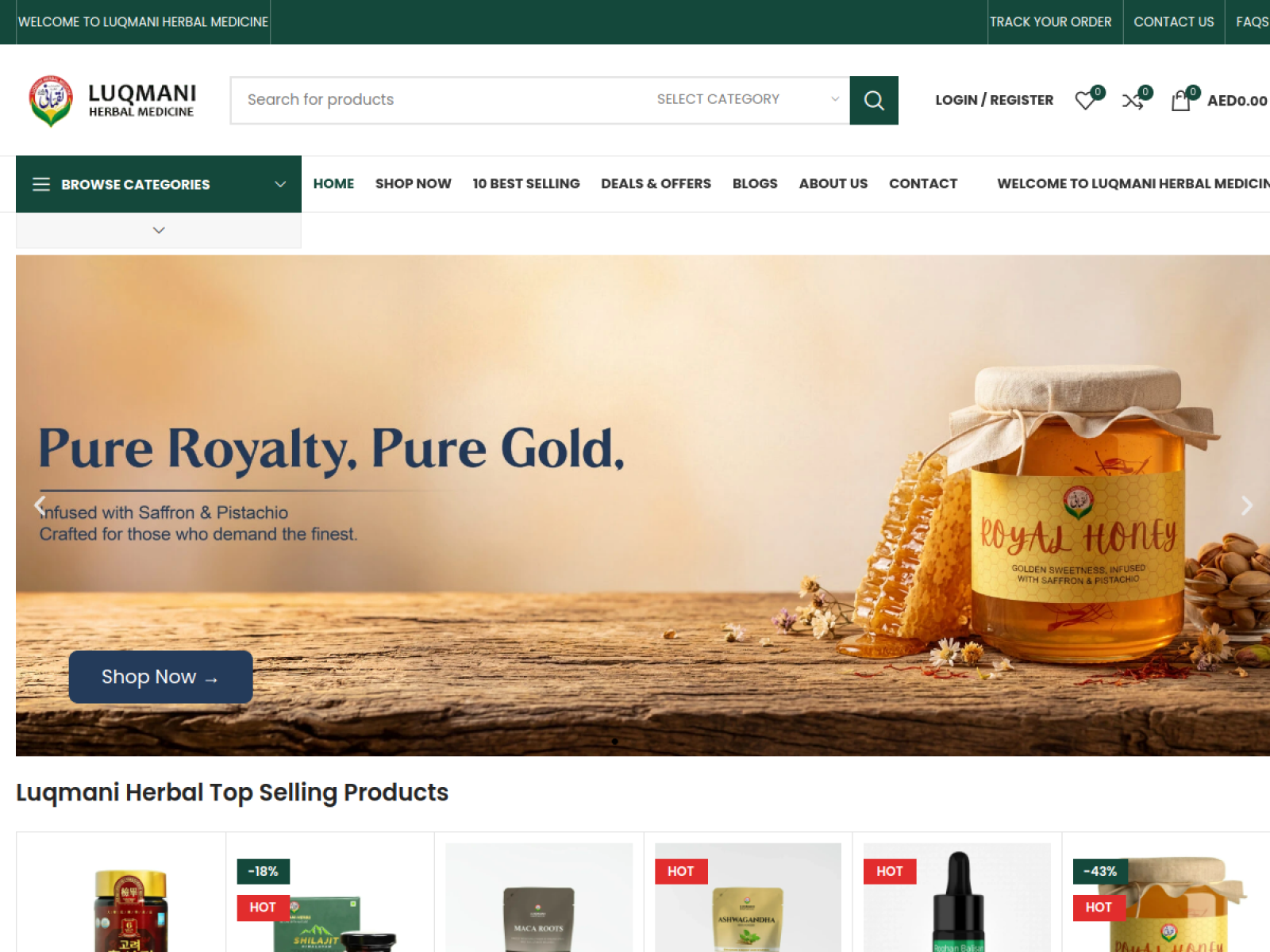 Luqmani Herbs eCommerce website by Webigency